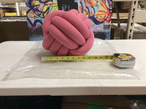 Leowoo Decorative Knot Ball Pillow - Appears New  - Lot 554