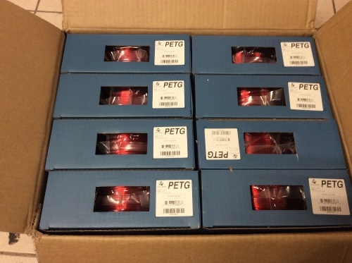 Case of 3D Solutech See Through Red 1.75mm PETG Printer Filament - New - Lot 306
