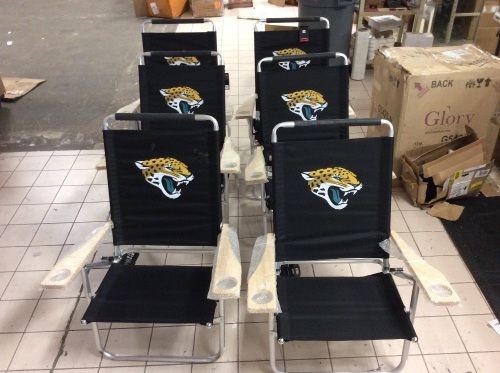 Lot of (6) Jacksonville Jaguars Beach Chairs - Appear New  - Lot 1145