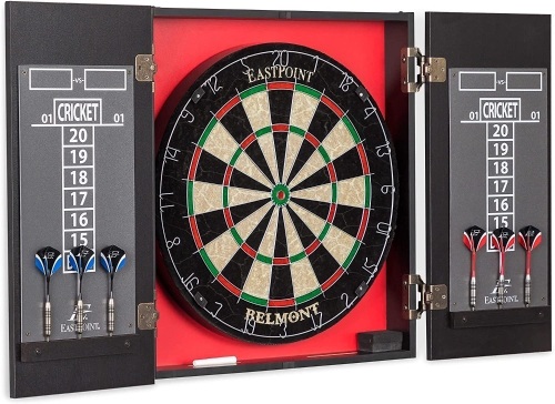 EastPoint Sports Belmont Bristle Dartboard and Cabinet - New - Lot 510