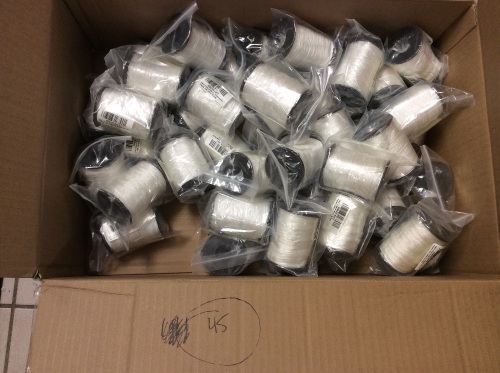 Lot of (45) Vtete Rolls of White Braided Polyester Shade Blinds Pull String, 150 Yards - New - Lot 1083