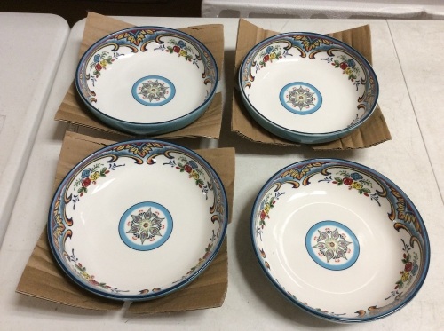 Euro Ceramica Zanzibar Collection Pasta Bowls, Set of 4 - Appear New  - Lot 529