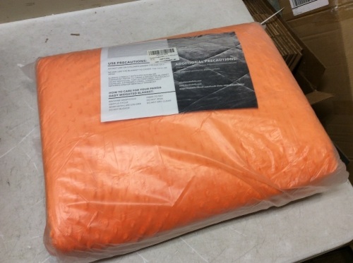 Orange Weighted Blanket, 15 lb - New - Lot 295