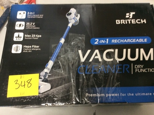 Britech 2-in-1 Rechargeable Vacuum Cleaner - Lot 348