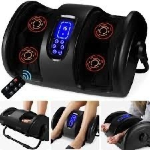 Reflexology Shiatsu Foot Massager w/ High-Intensity Rollers, Remote Control - Lot 719