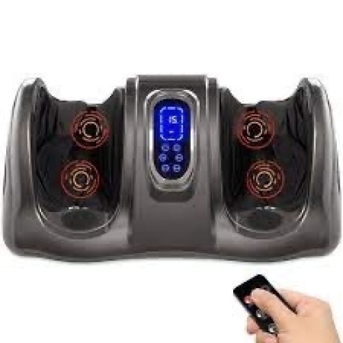 Therapeutic Foot Massager w/ High Intensity Rollers, Remote, 3 Modes - Lot 720