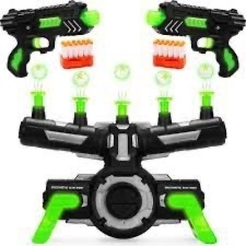Glow-in-the-Dark Floating Target & Gun Set w/ 24 Darts, 20 Targets - Lot 733