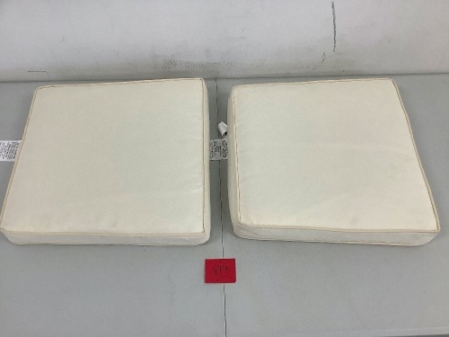 2 White Patio Furniture Pillows - Lot 819