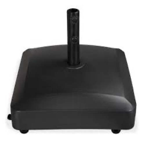Fillable Mobile Umbrella Base Stand w/ 4 Wheels, 2 Locks, 123lb Capacity - Lot 880