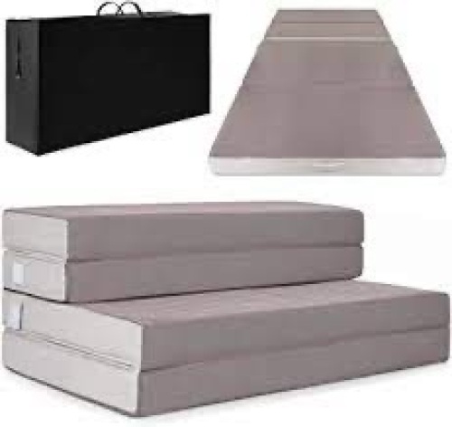 Folding Portable Mattress Topper w/ Plush Foam - 4in - Lot 898