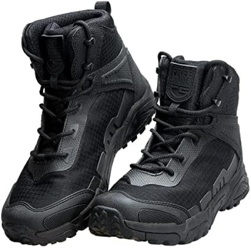 FREE SOLDIER Men's Waterproof Hiking Boots Lightweight Work Boots Military Tactical Boots Durable Combat Boots - Lot 998