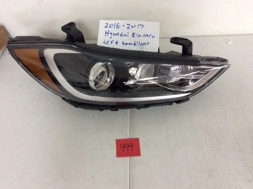 2016-2017 Hyundai Elantra Left Headlight - Lot 999