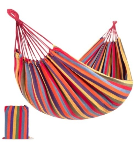 2-Person Brazilian-Style Double Hammock w/ Portable Carrying Bag,NEW - Lot 80
