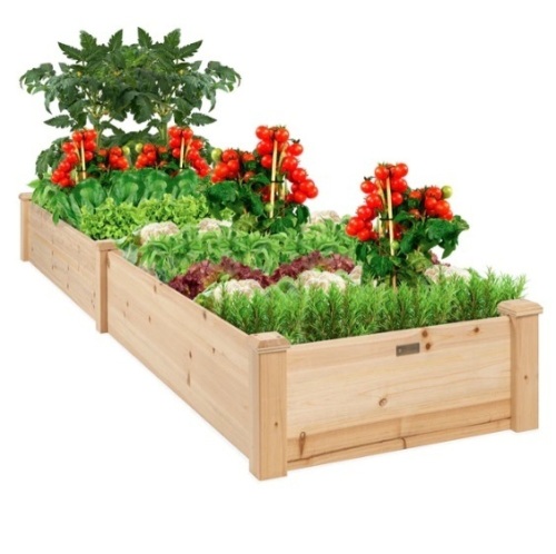 8x2ft Wooden Raised Garden Bed Planter for Garden, Lawn, Yard, APPEARS NEW - Lot 131