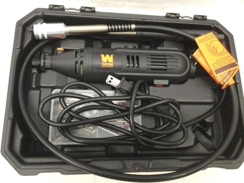 WEN 23103 1-Amp Variable Speed Rotary Tool with 100+ Accessories, Carrying Case and Flex Shaft,E-COMMERCE RETURN - Lot 134