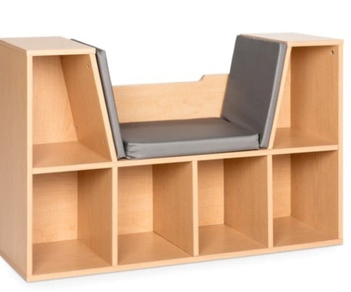 6-Cubbie Kids Bookcase Furniture Accent w/ Cushioned Reading Nook,APPEARS NEW - Lot 160
