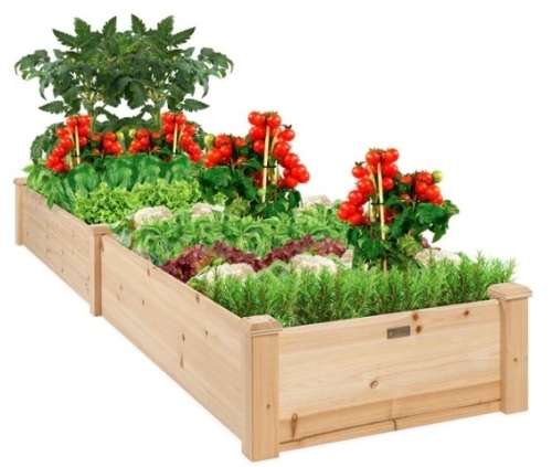 8x2ft Wooden Raised Garden Bed Planter for Garden, Lawn, Yard,APPEARS NEW - Lot 113
