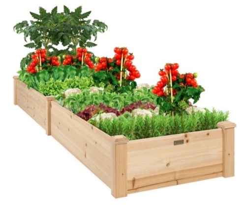 8x2ft Wooden Raised Garden Bed Planter for Garden, Lawn, Yard,APPEARS NEW - Lot 158