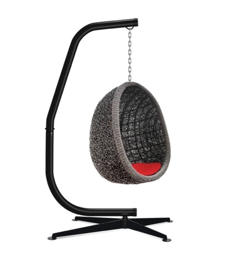 Curved Hanging Hammock C-Stand w/ All-Weather, Steel Frame - Stand Only,E-COMMERCE RETURN - Lot 117