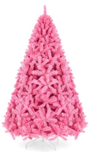 Pink Artificial Fir Christmas Tree w/ Foldable Stand,APPEARS NEW - Lot 118