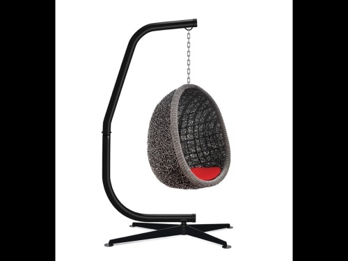 Curved Hanging Hammock C-Stand w/ All-Weather, Steel Frame - Stand Only,E-COMMERCE, - Lot 81