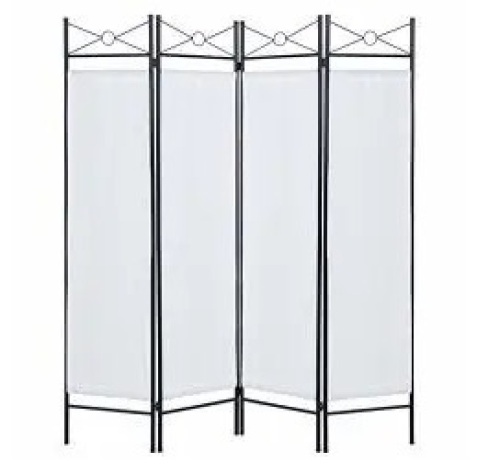 Best Choice Products SKY3027 Home Accents 4 Panel Room Divider White,APPEARS NEW - Lot 91