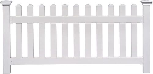 Lot of (3) Zippity ZP19002 No Dig Newport Vinyl Picket Fence, 36"H x 72"W, White & (1) ZP19008 Wilmington Vinyl Privacy Screen, 36" x 48" White, 2- Pack - Lot 172