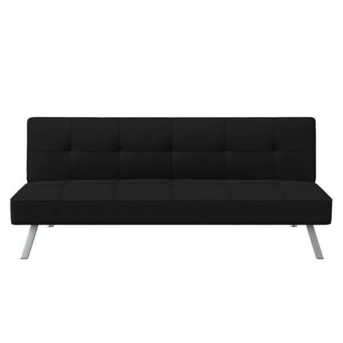 Serta Chelsea Convertible Sofa, Lounger and Full Size Bed, Black Fabric - Lot 175