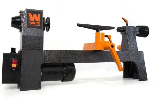 WEN 3421 3.2-Amp 8-Inch by 12-Inch Variable Speed Mini Benchtop Wood Lathe - Lot 383