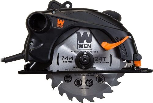 WEN 36725 12A 7-1/4-Inch Sidewinder Circular Saw with 2-1/2-Inch Cutting Depth - Lot 516