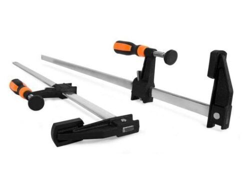 WEN 10224F2 24 in. x 2.5 in. Quick-Adjust Steel Bar Clamps with Throat and Micro-Adjustment Handle (2-Pack) - Lot 637
