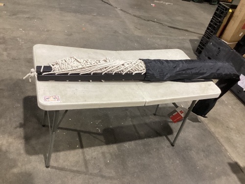 2-Person 11 ft. Woven Cotton Rope Double Hammock Bed w/Spreader Bars, Carrying Case - Off-White  - Lot 645