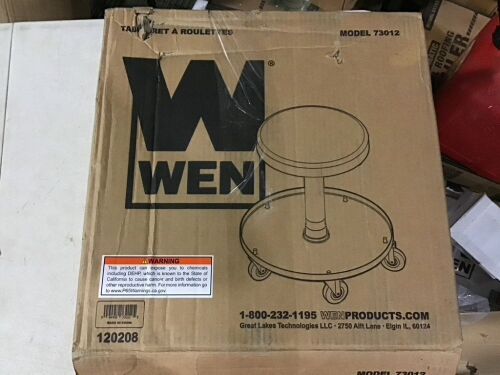 WEN 73012 300-Pound Capacity Pneumatic Rolling Mechanic Stool Seat - Missing Hardware  - Lot 785