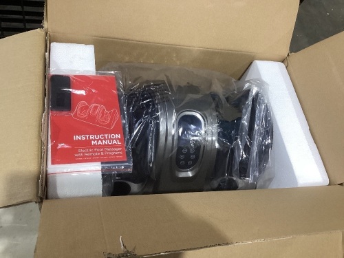 Therapeutic Foot Massager w/ High Intensity Rollers, Remote, 3 Modes  - Lot 859