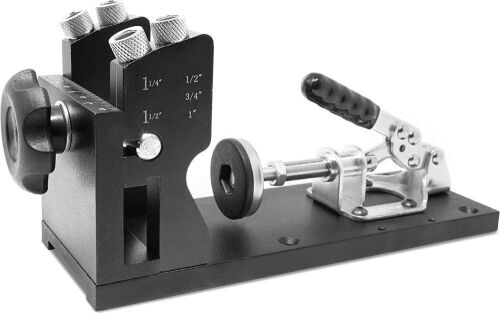 WEN WA1527 Metal Pocket Hole Jig Kit with L-Base, Step Drill Bit, and Self-Tapping Screws  - Lot 1185