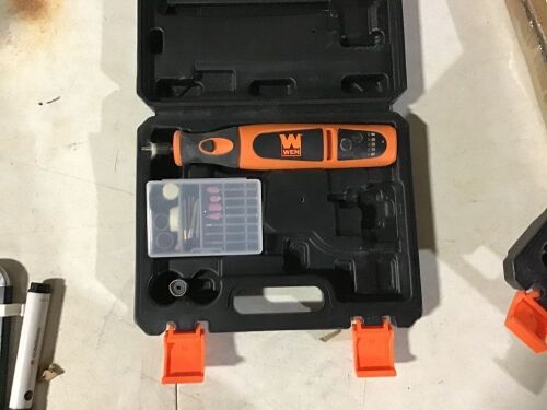 Lot of (2) WEN 23072 Variable Speed Lithium-Ion Cordless Rotary Tool Kits - 1 Missing Charger  - Lot 1198