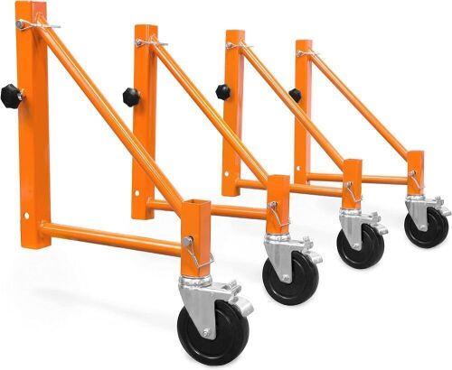 WEN 31104 Baker Scaffold Outriggers with 5-Inch Locking Casters, 4 Pack  - Lot 797