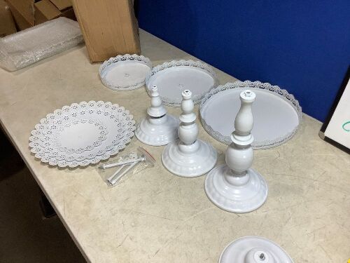 Set of White Dessert Trays - Lot 228