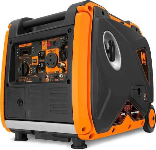 WEN DF400i Super Quiet 4000-Watt Dual Fuel RV-Ready Electric Start Portable Inverter Generator with Fuel Shut-Off  - Lot 60