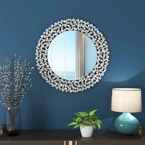 Kohros Silver Round Decoration Wall Mirror - Lot 361
