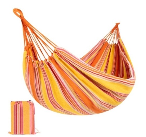 2-Person Brazilian-Style Double Hammock w/ Portable Carrying Bag, Appears New 