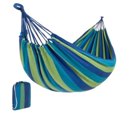 2-Person Brazilian-Style Double Hammock w/ Portable Carrying Bag, Appears New