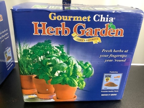 Lot of (2) Gourmet Chia Herb Garden, Appears New