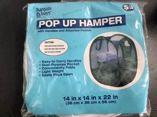 Lot of (2) Pop Up Hamper and Total Home Pet Roller, Appears New