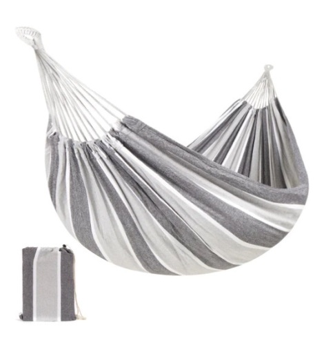 2-Person Brazilian-Style Double Hammock w/ Portable Carrying Bag, Appears New