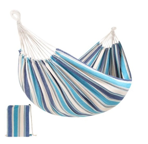 2-Person Brazilian-Style Double Hammock w/ Portable Carrying Bag, Appears New
