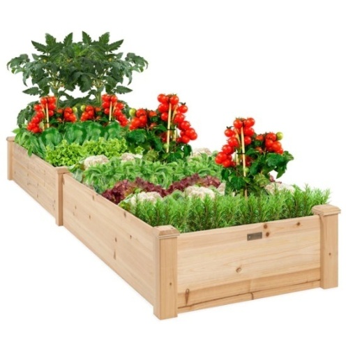 8x2ft Wooden Raised Garden Bed Planter for Garden, Lawn, Yard, Appears New