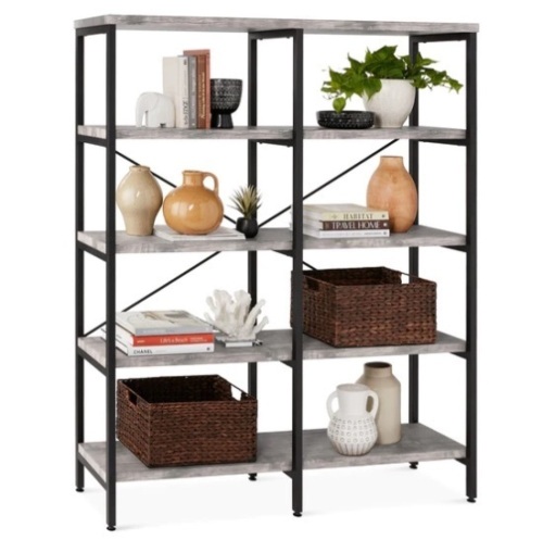Industrial Bookshelf for Living Room, Walkway w/ Elevated Design - 55in, Appears New