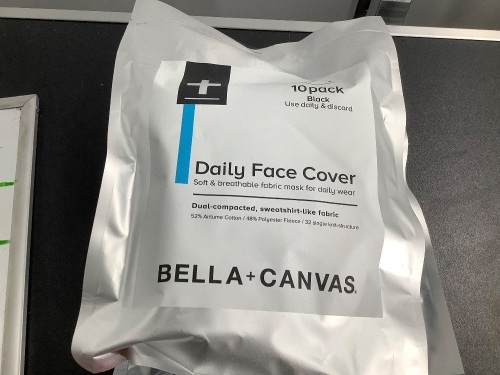 Lot of (2) Daily Face Cover 10 Pack, Appears New
