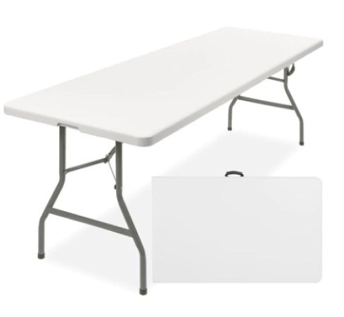 8ft Portable Folding Plastic Dining Table w/ Handle, Lock - Lot 20